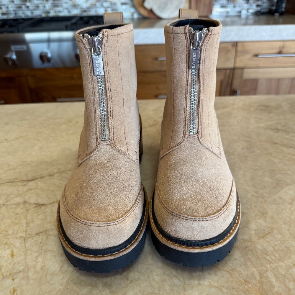 Sorel Joan Now Zip Leather Ankle Boot